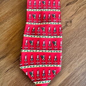 Tango Festive Red Santa Claus Necktie All Silk Christmas